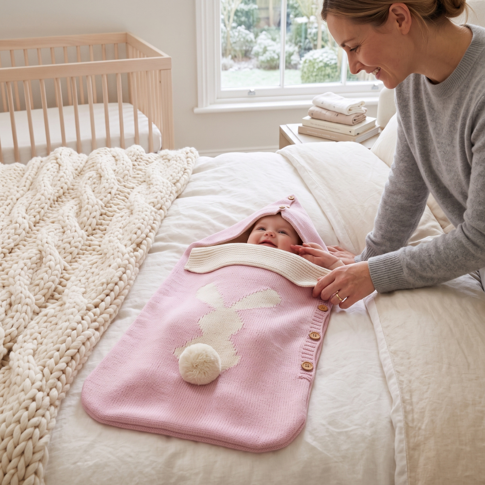 Little Manta Bunny Knit Sleep Sack