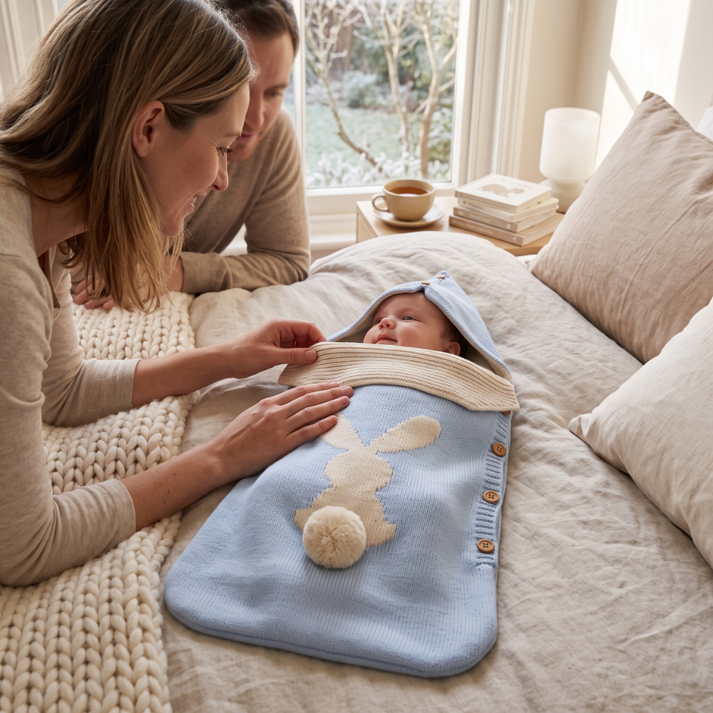 Little Manta Bunny Knit Sleep Sack