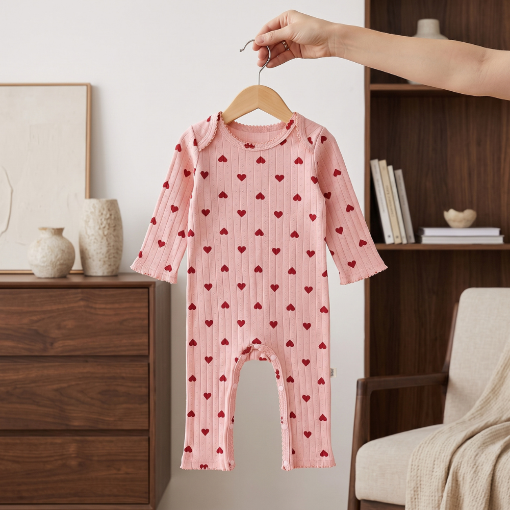 Little Manta Meadow Baby Cotton Jumpsuit