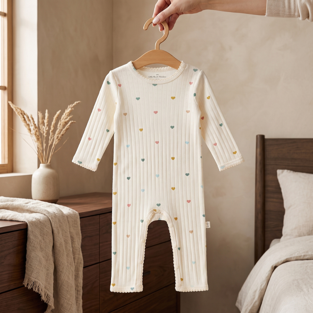 Little Manta Meadow Baby Cotton Jumpsuit
