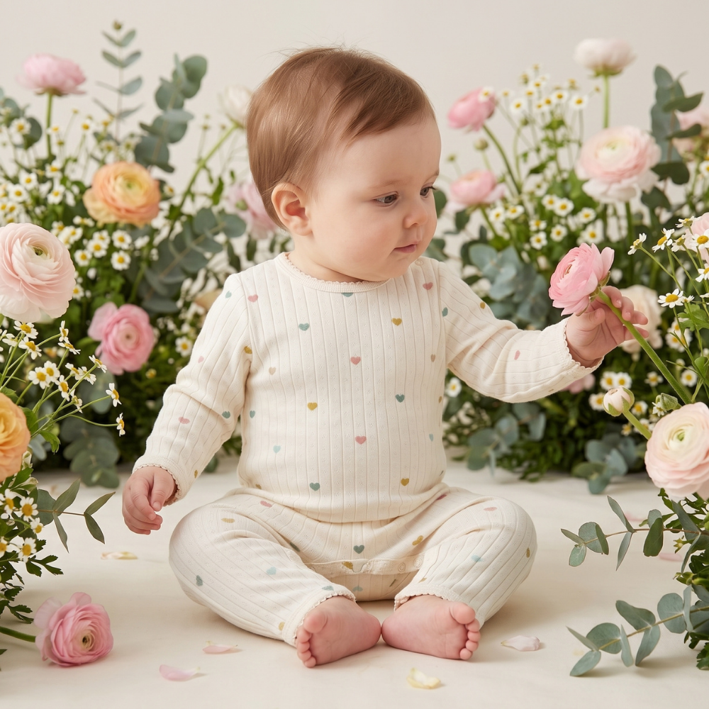 Little Manta Meadow Baby Cotton Jumpsuit
