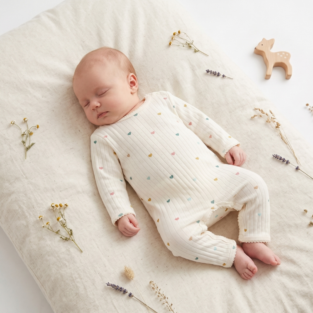 Little Manta Meadow Baby Cotton Jumpsuit