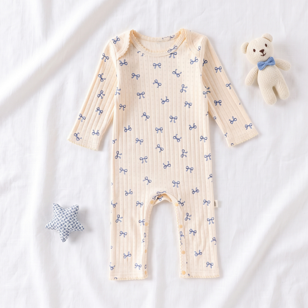 Little Manta Meadow Baby Cotton Jumpsuit