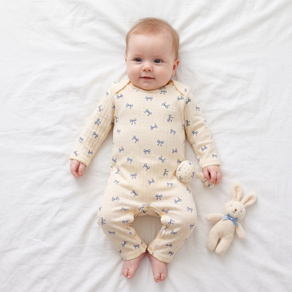 Little Manta Meadow Baby Cotton Jumpsuit