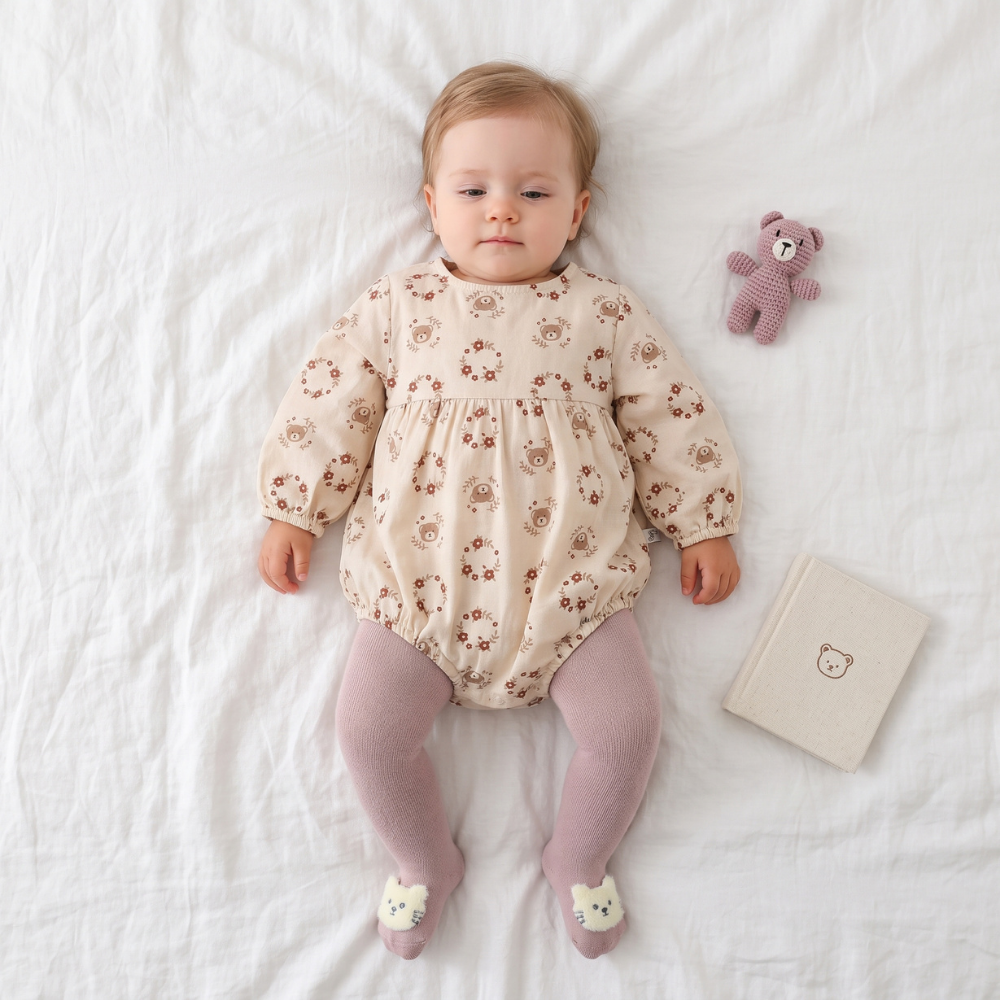 Little Manta Poppy Baby Girl Tights