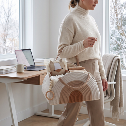 Little Manta Woven Baby Diaper Caddy