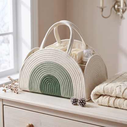Little Manta Woven Baby Diaper Caddy
