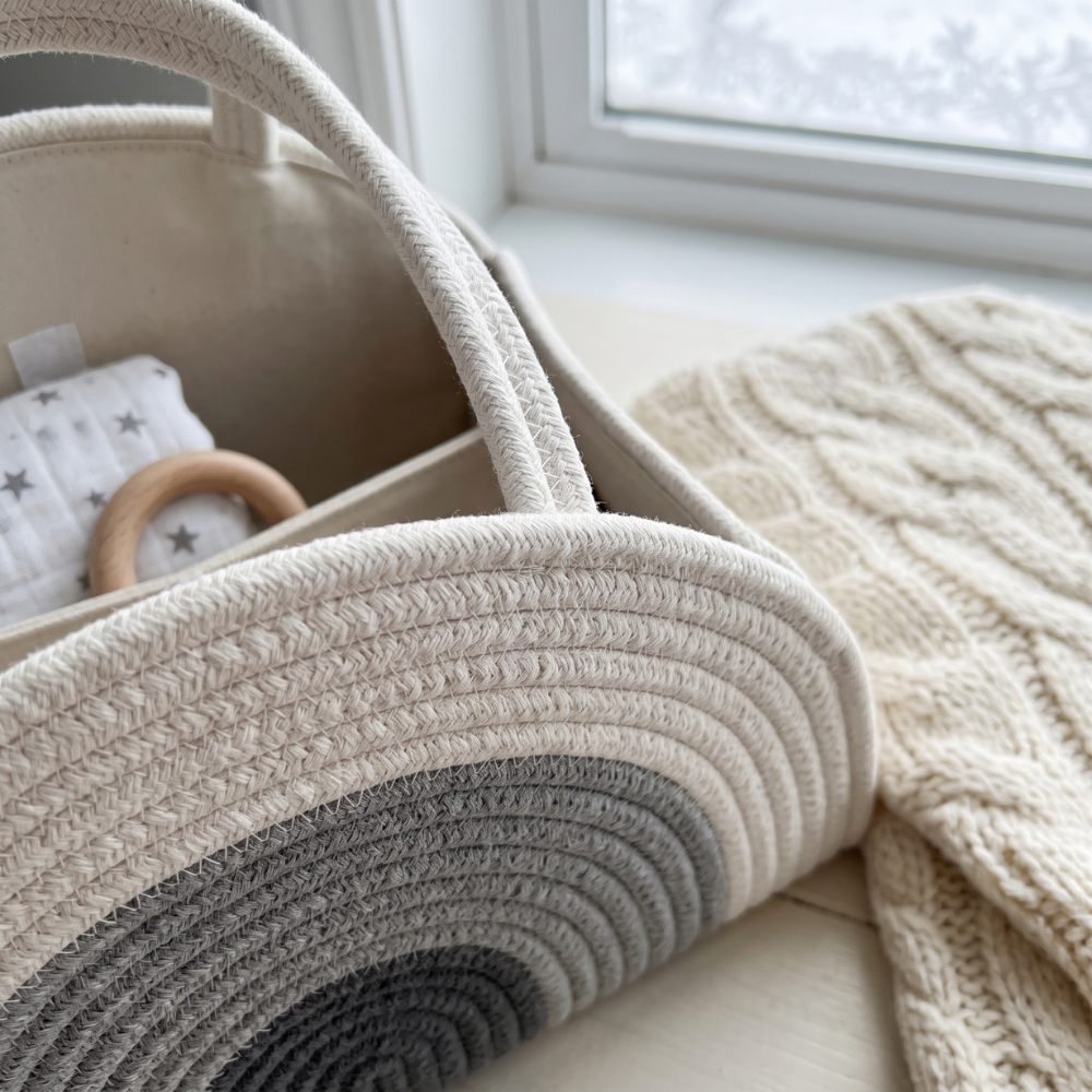 Little Manta Woven Baby Diaper Caddy