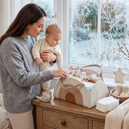 Little Manta Woven Baby Diaper Caddy