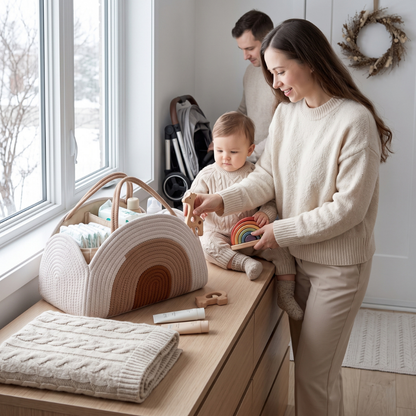 Little Manta Woven Baby Diaper Caddy