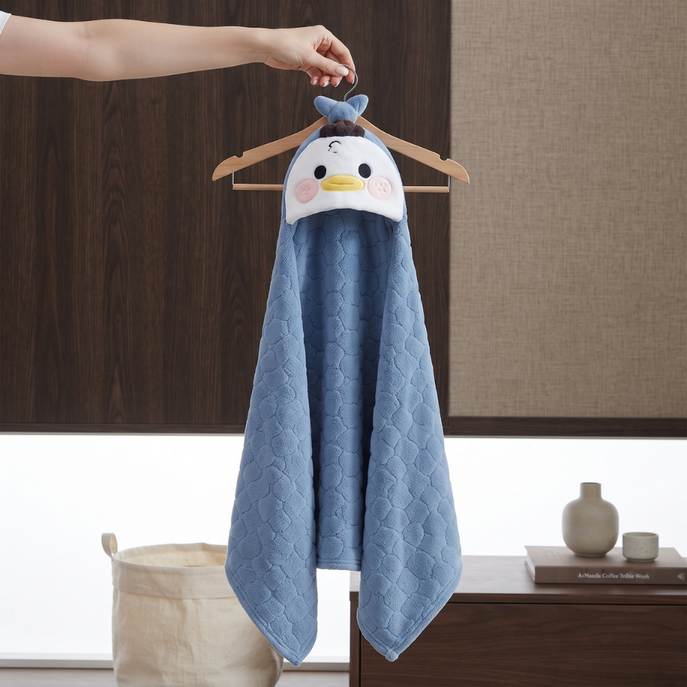 Little Manta Bubble Kids Hooded Towel