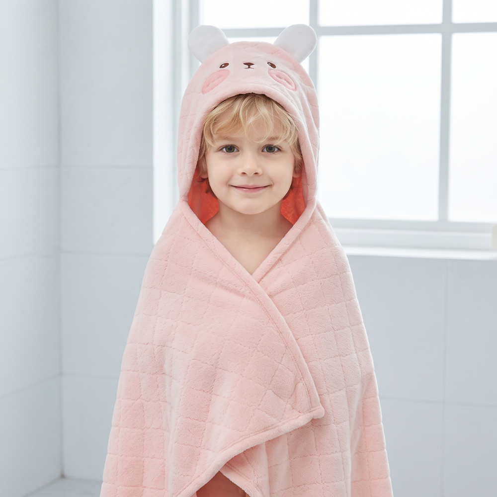 Little Manta Bubble Kids Hooded Towel