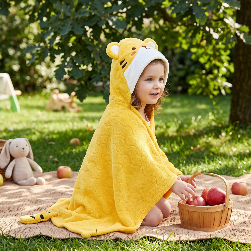 Little Manta Bubble Kids Hooded Towel