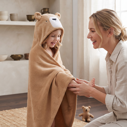 Little Manta Bubble Kids Hooded Towel