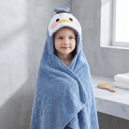 Little Manta Bubble Kids Hooded Towel