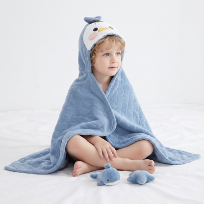 Little Manta Bubble Kids Hooded Towel