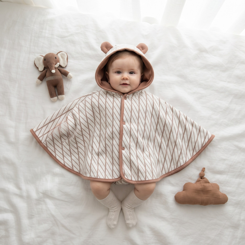 Little Manta Baby Hooded Cape
