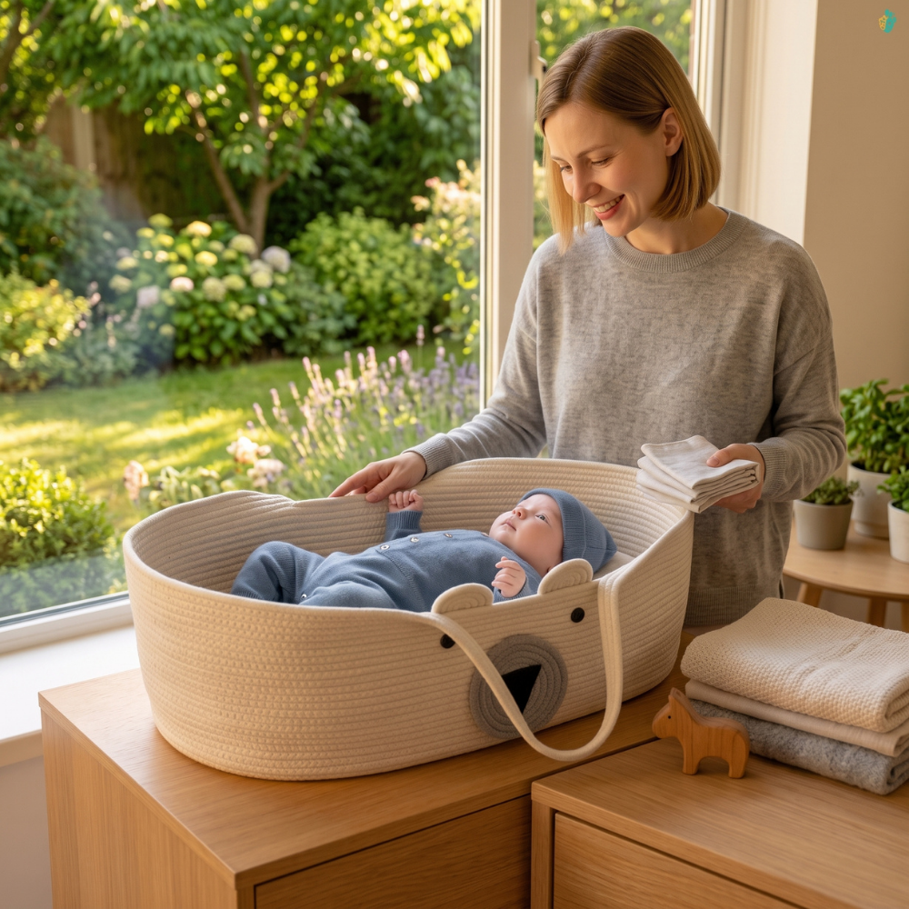 Little Manta Woven Moses Basket