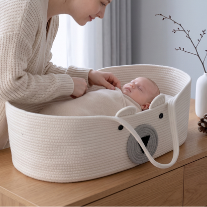 Little Manta Woven Moses Basket