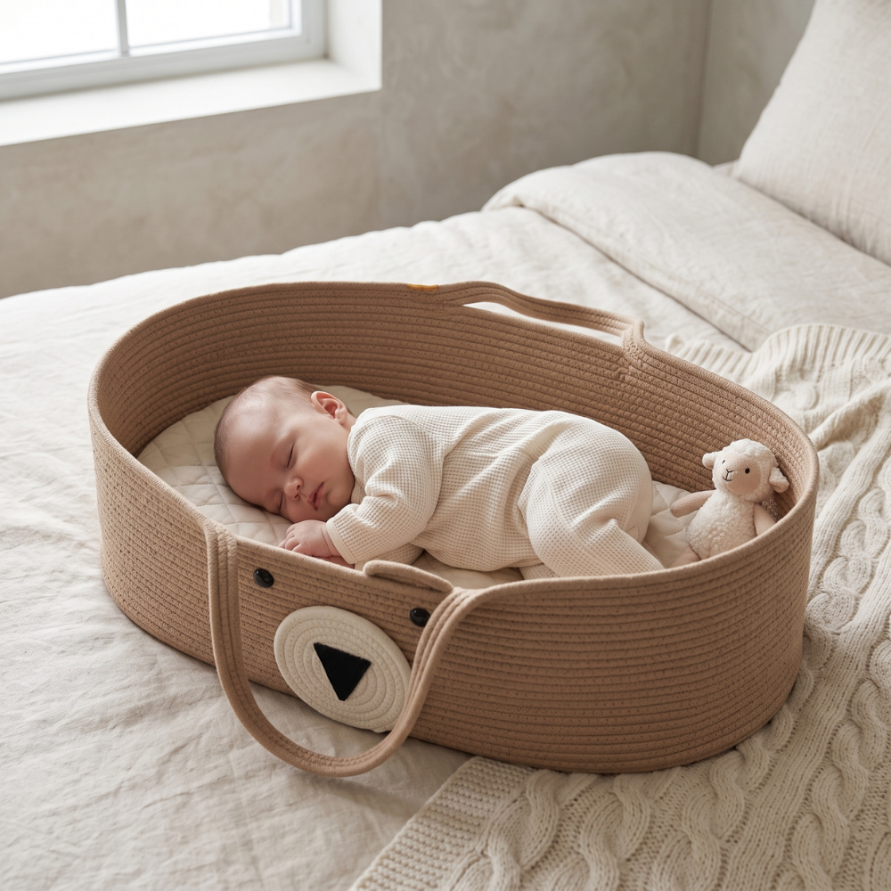 Little Manta Woven Moses Basket