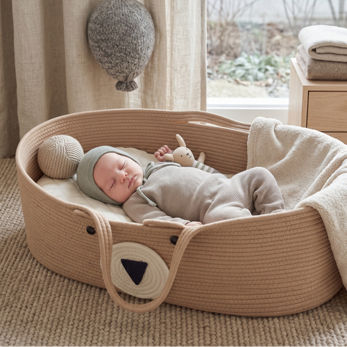 Little Manta Woven Moses Basket