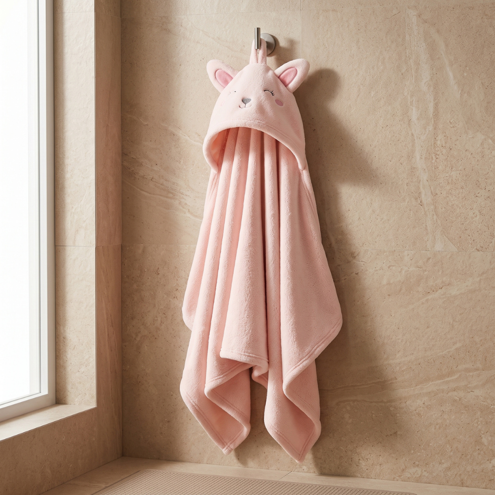 Little Manta Bubble Hooded Baby Towel