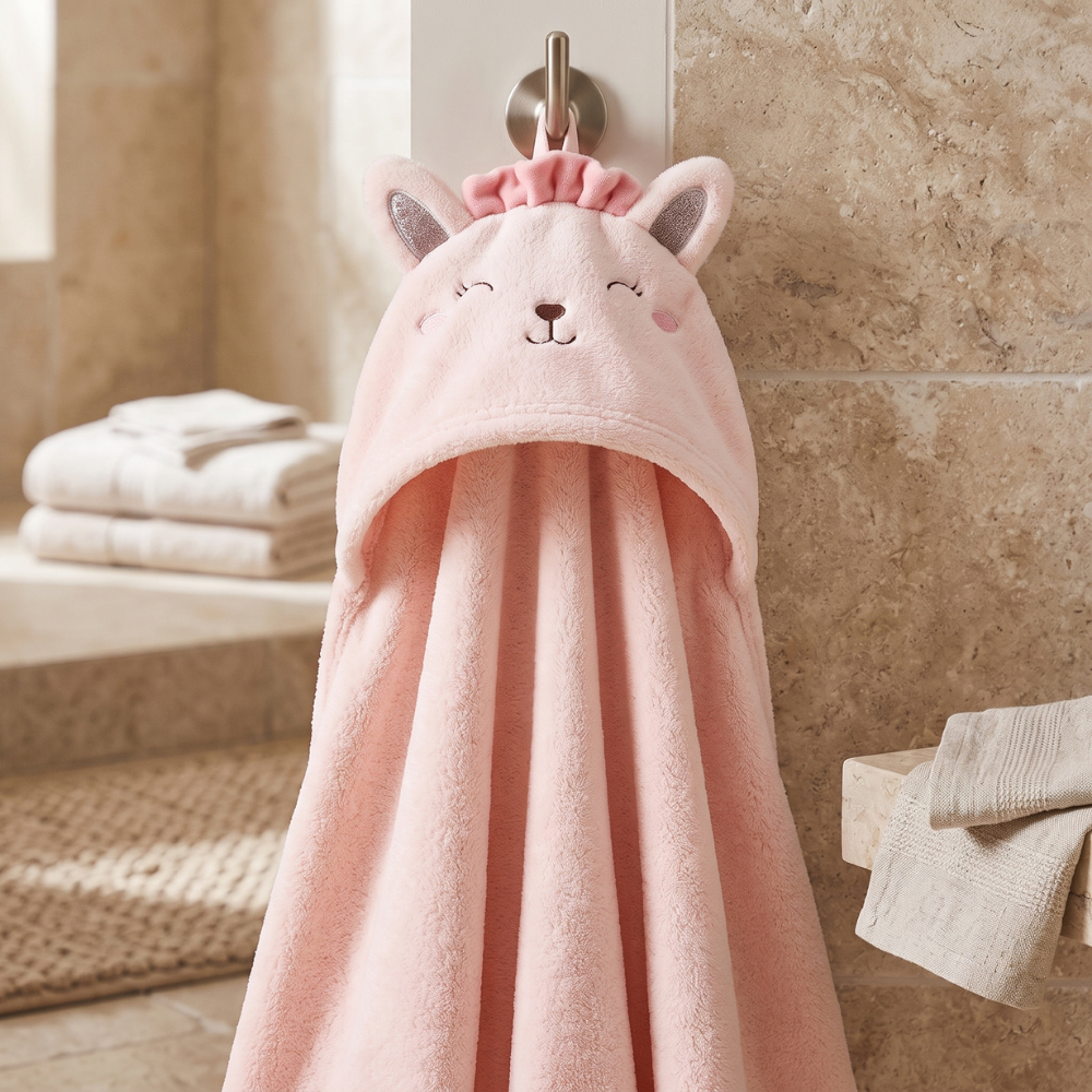 Little Manta Bubble Hooded Baby Towel