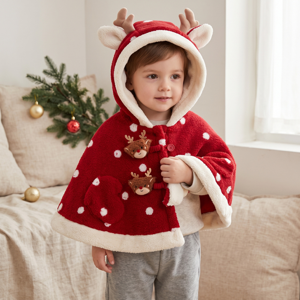 Little Manta Berry Kids Hooded Cloak