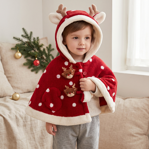 Little Manta Berry Kids Hooded Cloak