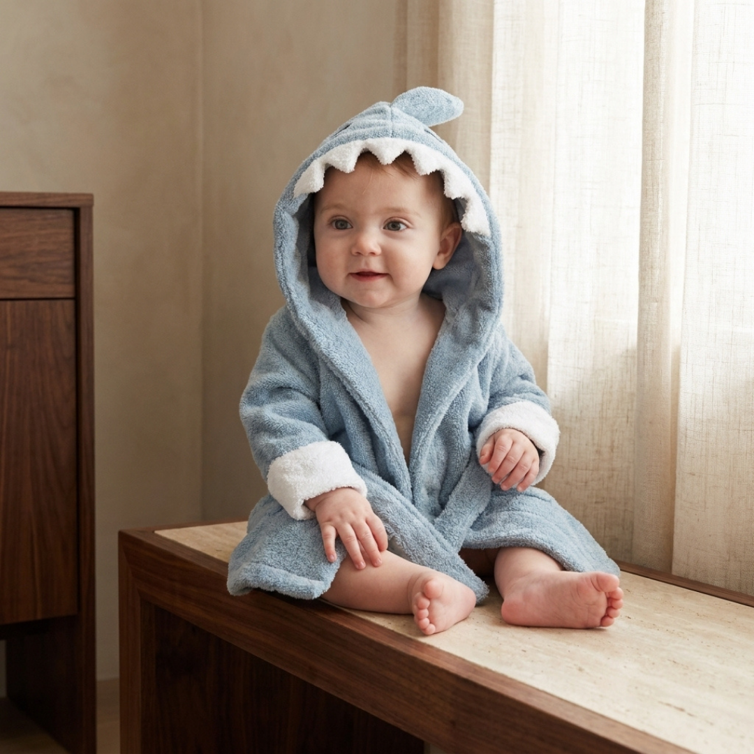 Baby Animal Hooded Bath Towel Robe