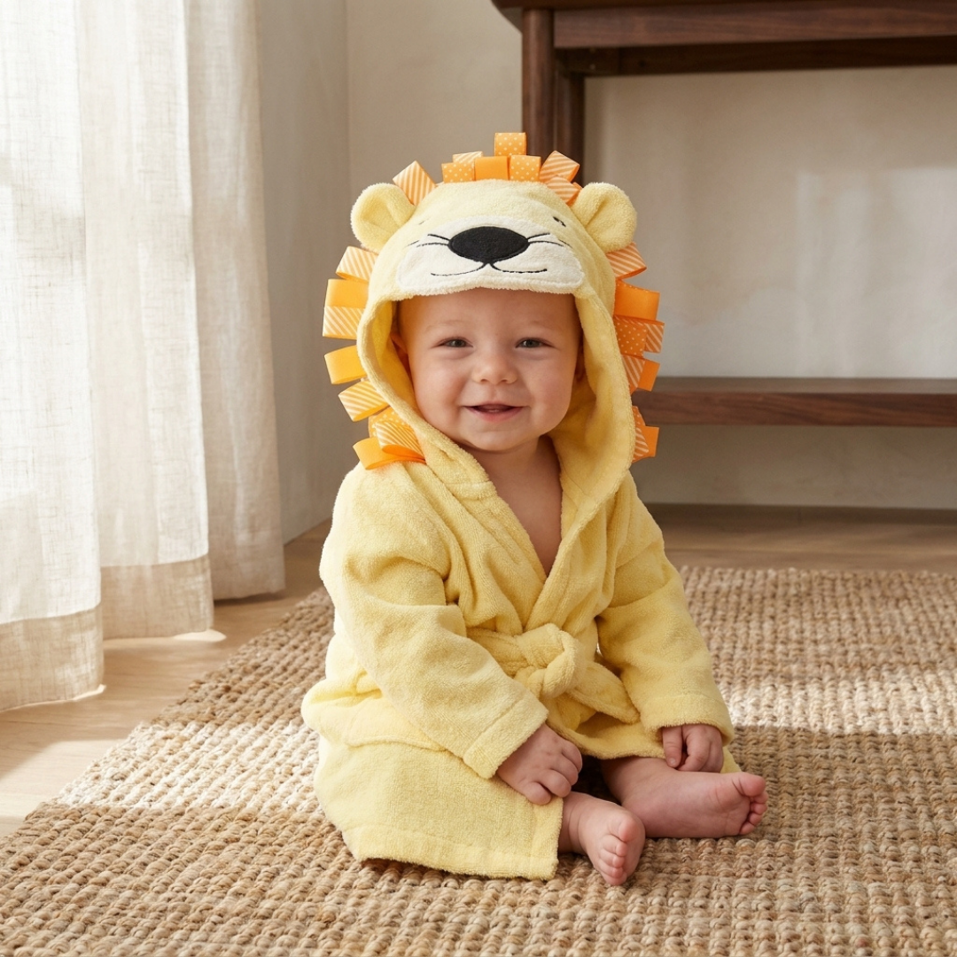 Baby Animal Hooded Bath Towel Robe