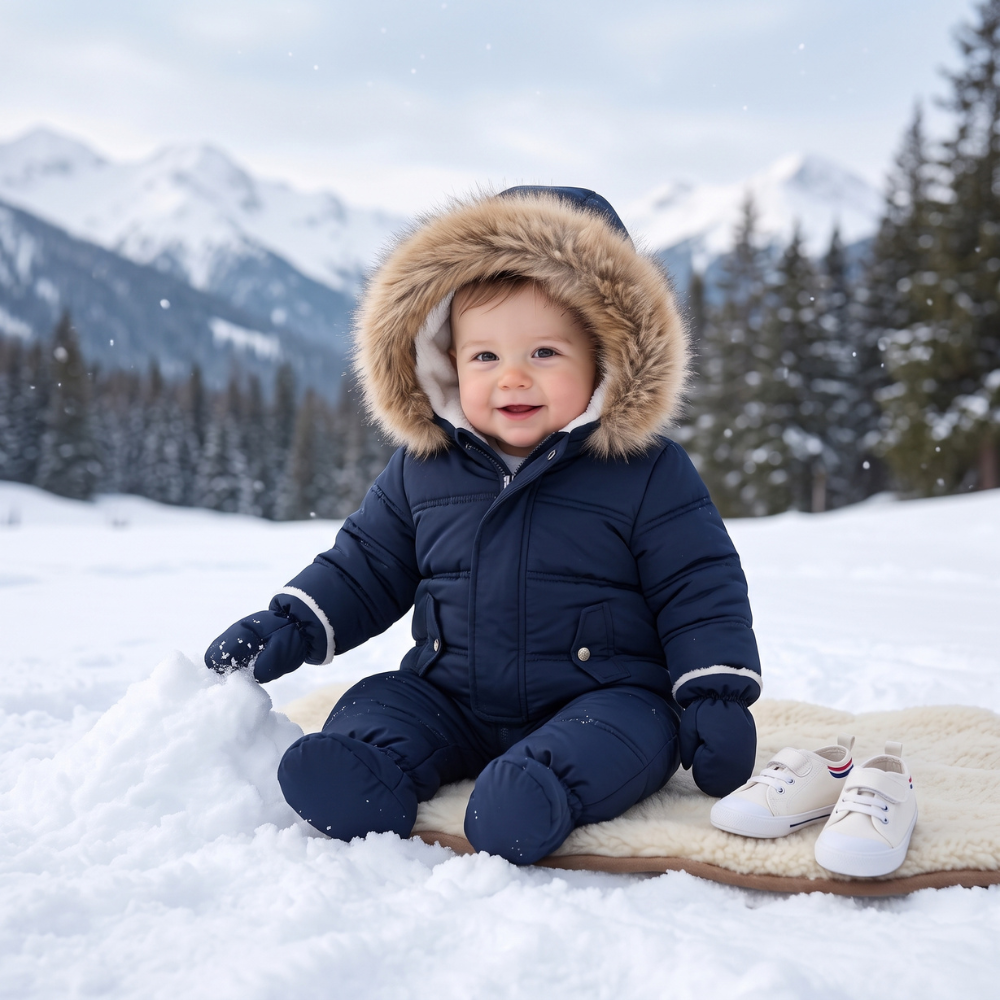 Little Manta Hooded Winter Romper