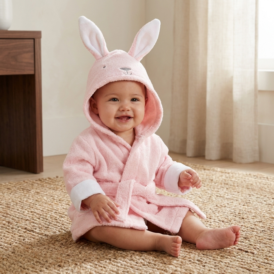 Baby Animal Hooded Bath Towel Robe