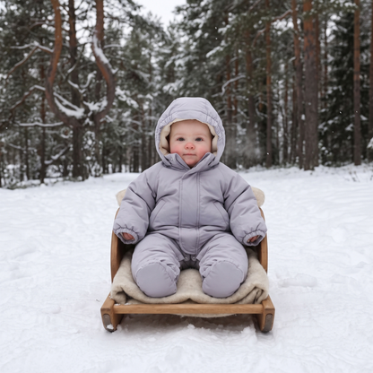 Little Manta Hooded Baby Snowsuit