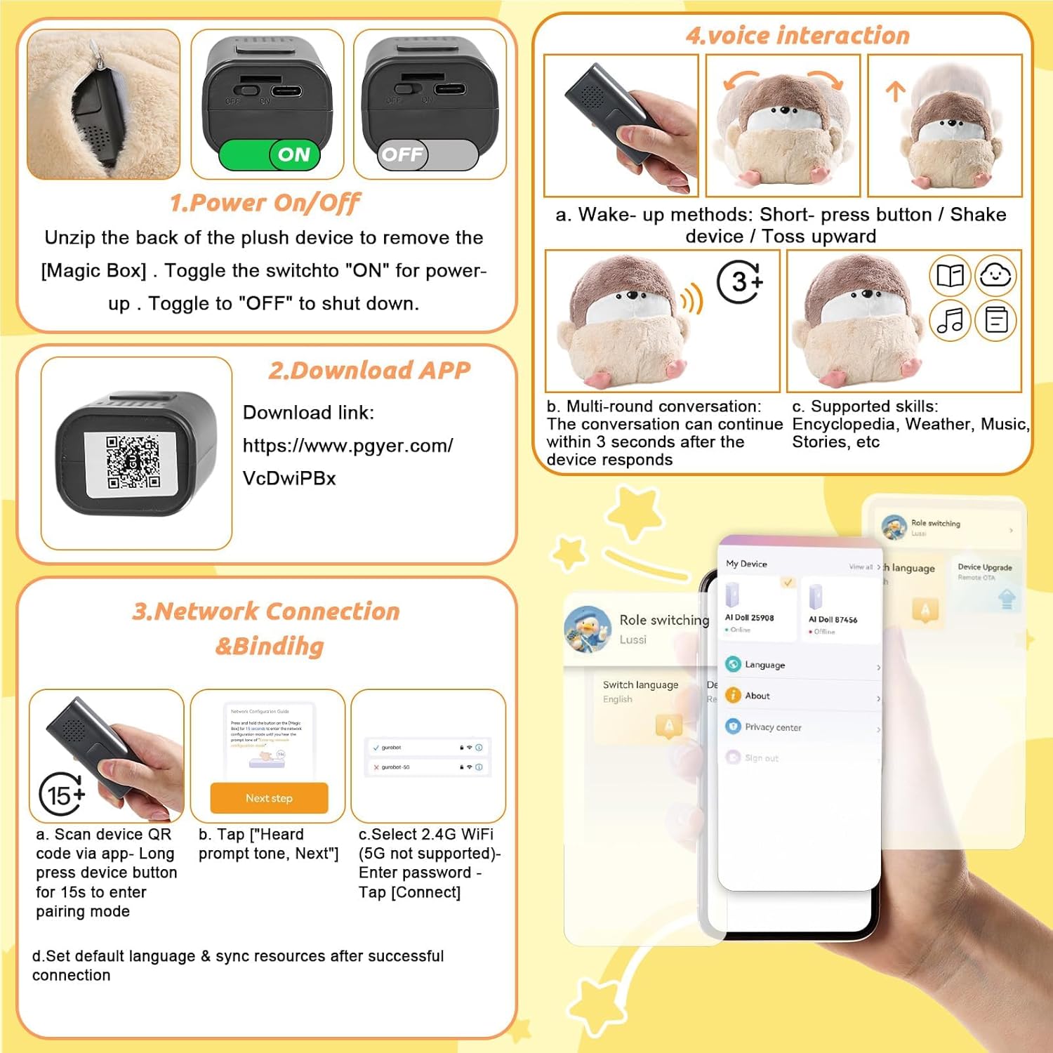 AI Smart Stuffed Animal Plush Toy