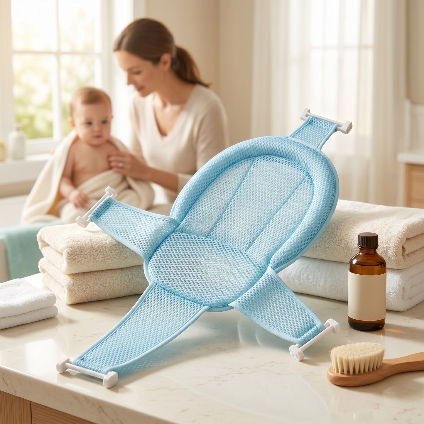 Adjustable Baby Bath Support Net