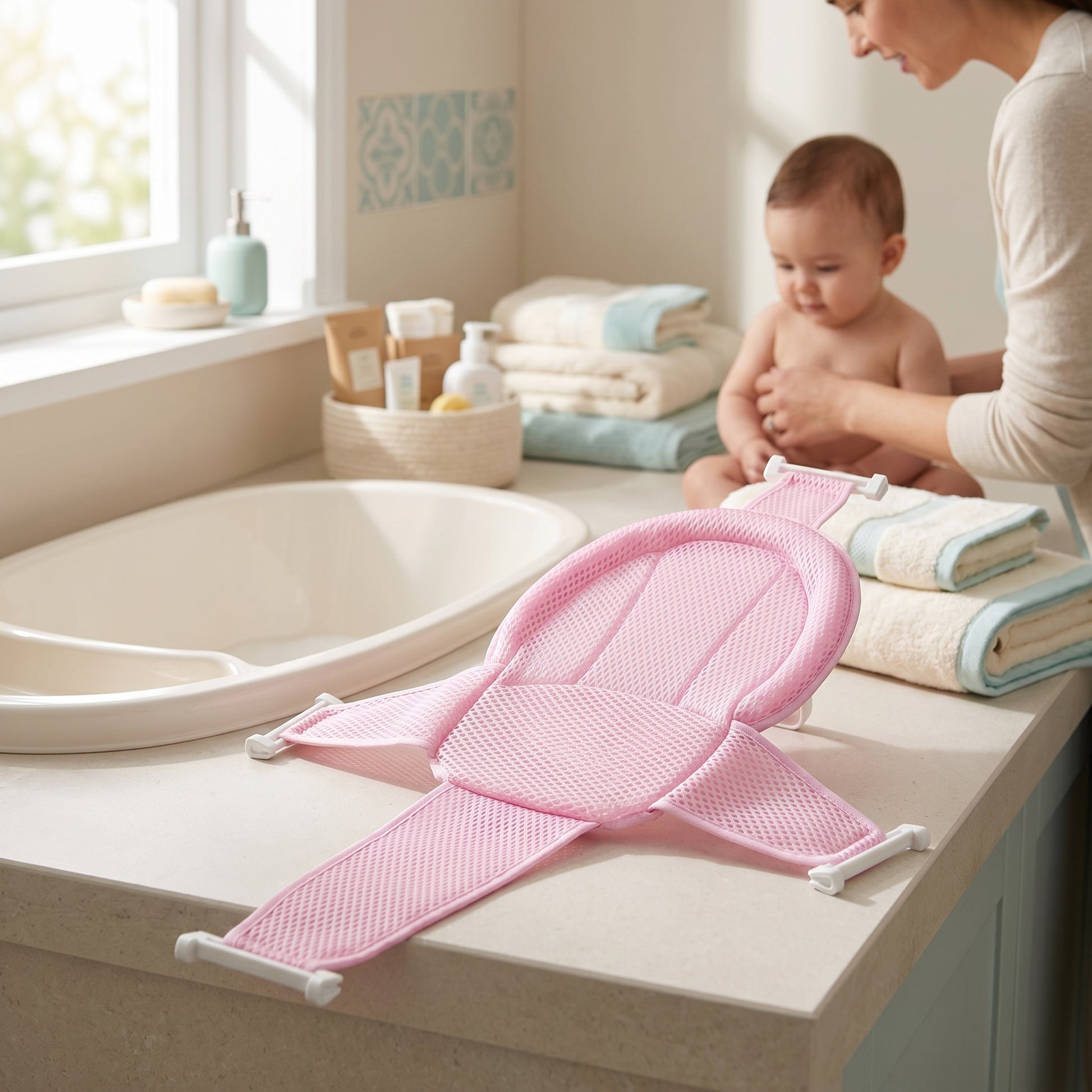 Adjustable Baby Bath Support Net