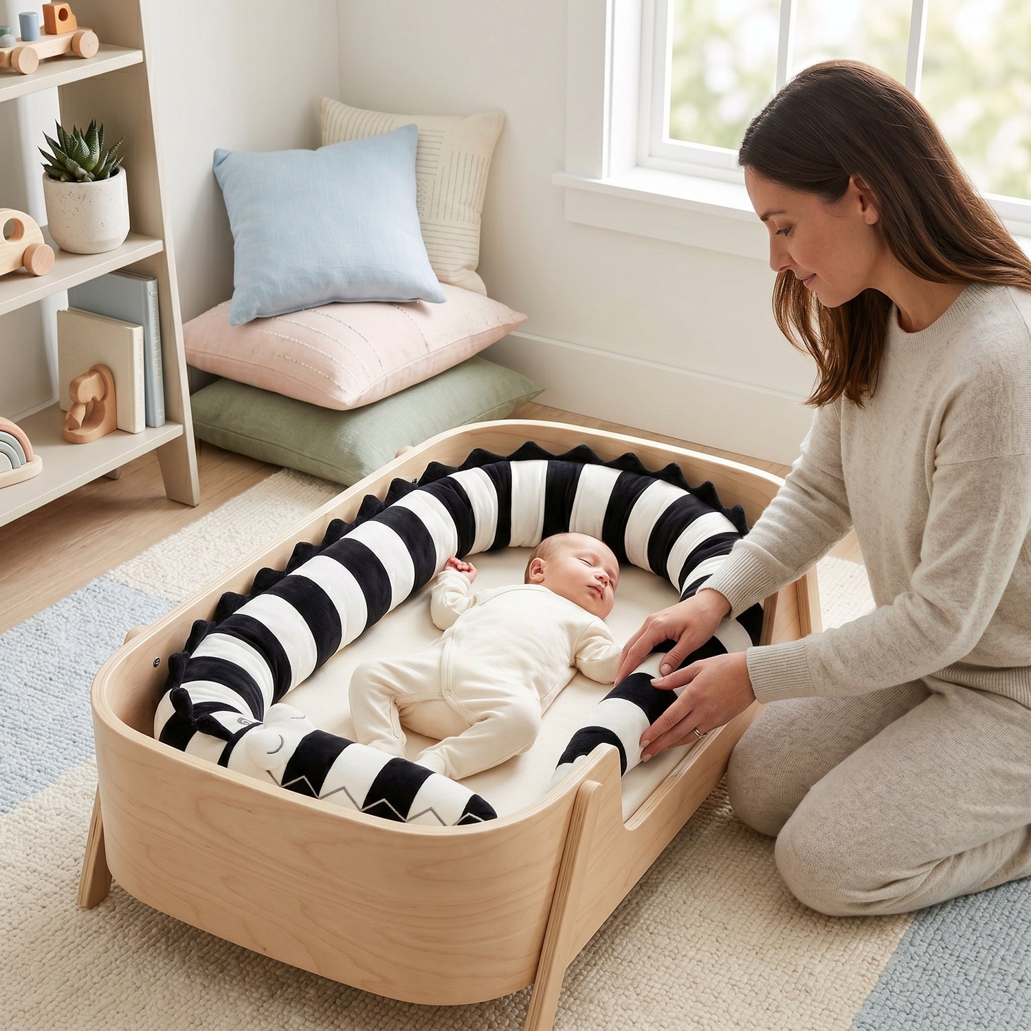 Animal Crib Bumper Liner Plush Toy