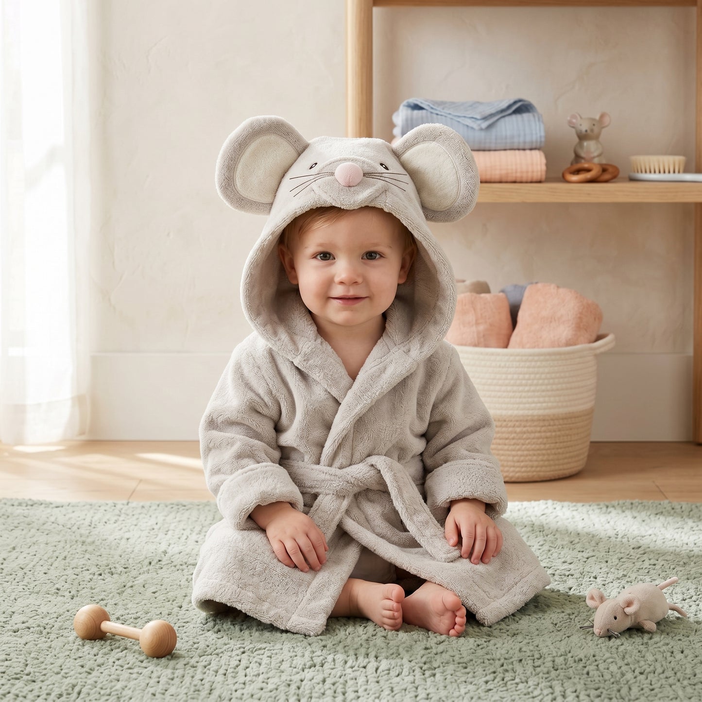 Baby Animal Hooded Bath Towel Robe