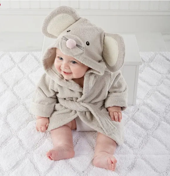 Baby Animal Hooded Bath Towel Robe
