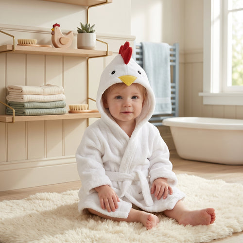 Baby Animal Hooded Bath Towel Robe