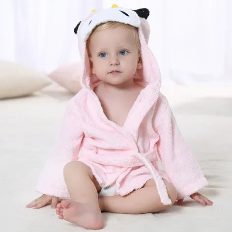 Baby Animal Hooded Bath Towel Robe