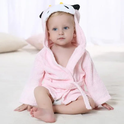 Baby Animal Hooded Bath Towel Robe
