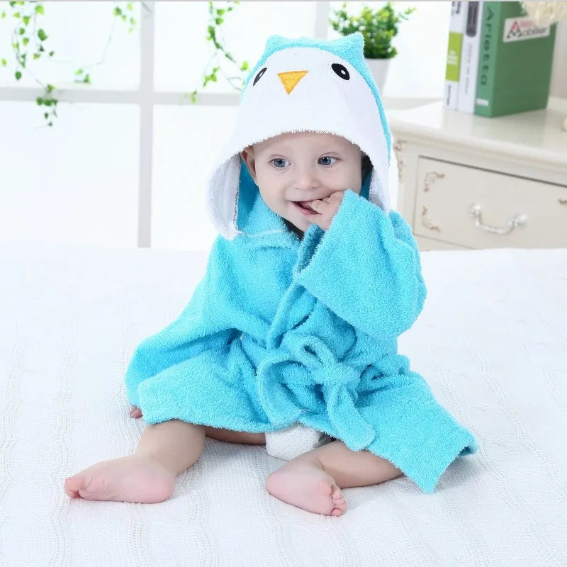 Baby Animal Hooded Bath Towel Robe