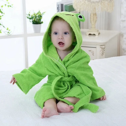 Baby Animal Hooded Bath Towel Robe