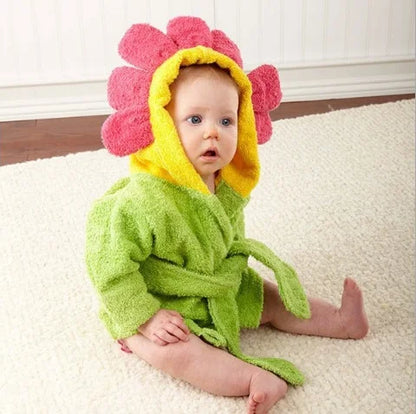 Baby Animal Hooded Bath Towel Robe