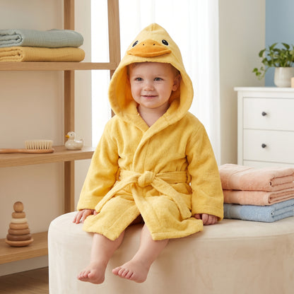 Baby Animal Hooded Bath Towel Robe