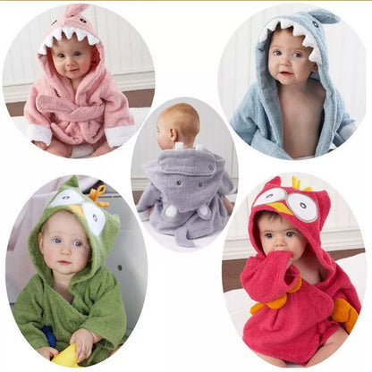 Baby Animal Hooded Bath Towel Robe