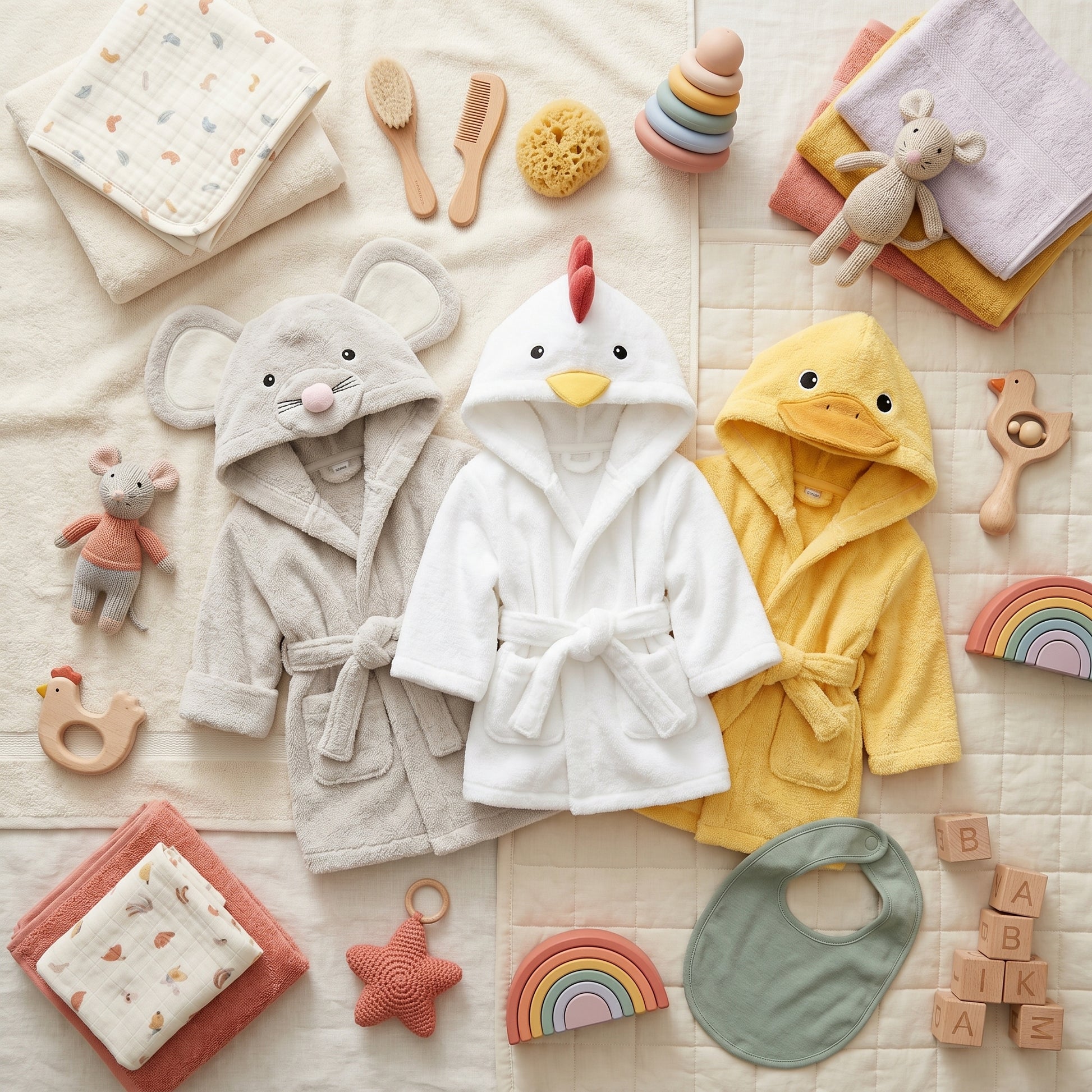 Baby Animal Hooded Bath Towel Robe
