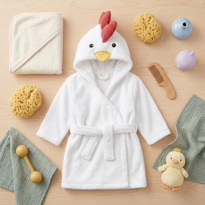 Baby Animal Hooded Bath Towel Robe